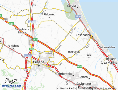 MICHELIN I Casetti map - ViaMichelin