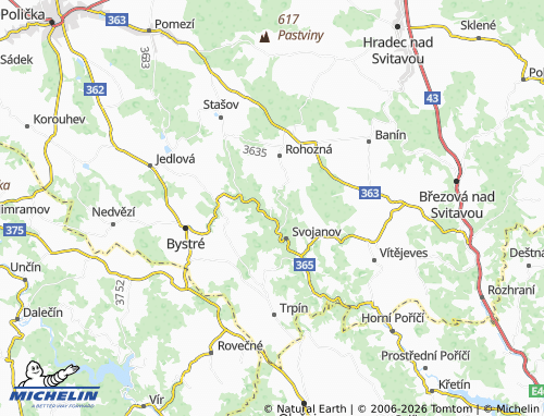 Mappa MICHELIN Manova Lhota - ViaMichelin
