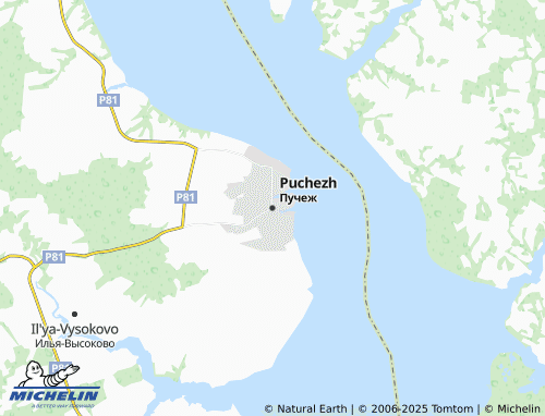 MICHELIN Puchezh map - ViaMichelin