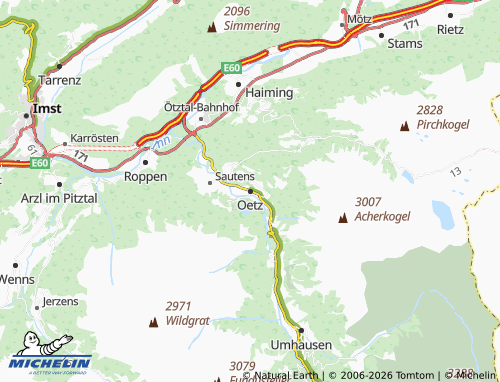 Mapa MICHELIN Oetz - ViaMichelin