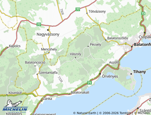 Mapa MICHELIN Vászoly - ViaMichelin