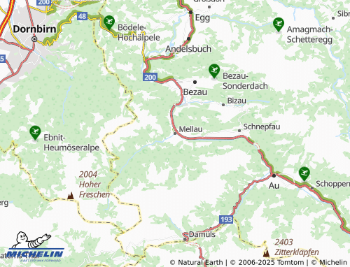 Carte MICHELIN Mellau - ViaMichelin