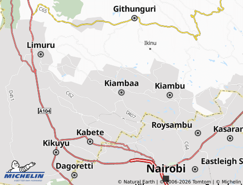 Mapa MICHELIN Kiambaa - ViaMichelin
