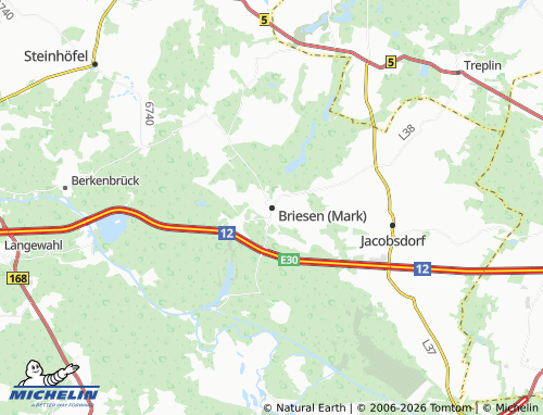 Mappa MICHELIN Briesen (Mark) - ViaMichelin