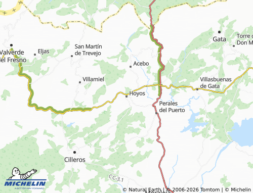 Kaart MICHELIN Hoyos - ViaMichelin