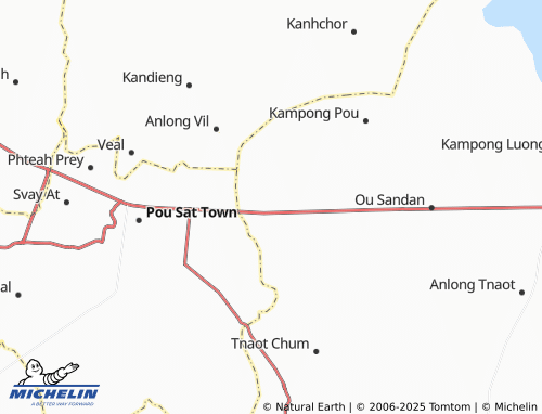 MICHELIN Boeng Kantuot map - ViaMichelin