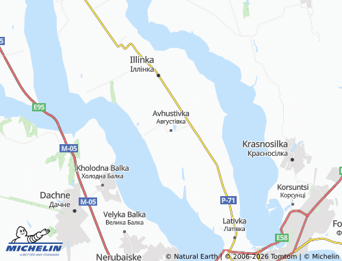 Mapa MICHELIN Avhustivka - ViaMichelin