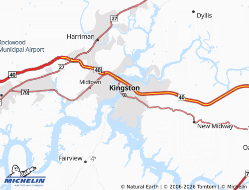 Mapa MICHELIN Kingston - ViaMichelin
