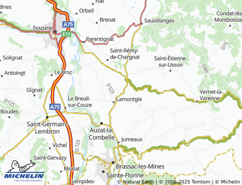 MICHELIN-Landkarte Bansat - ViaMichelin