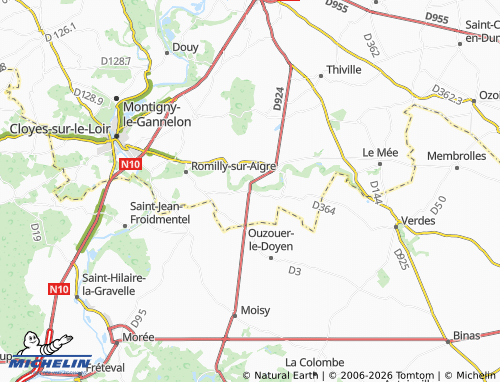 MICHELIN Charray map - ViaMichelin