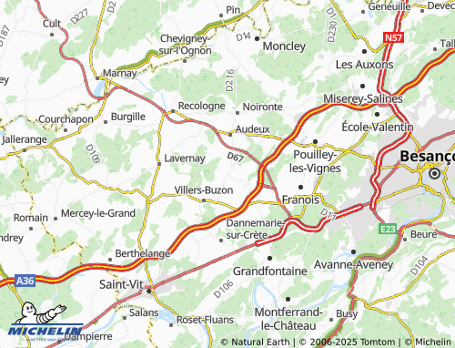 Mapa MICHELIN Mazerolles-le-Salin - ViaMichelin