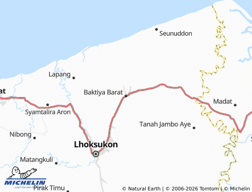 MICHELIN Baktiya Barat map - ViaMichelin