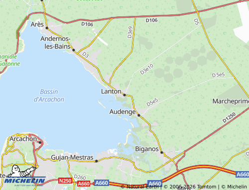Carte MICHELIN Lanton - ViaMichelin