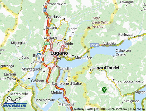 Mapa MICHELIN Monte Bre - ViaMichelin