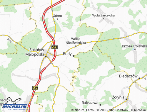 MICHELIN Budy map - ViaMichelin