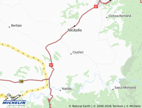 MICHELIN Ciuchici map - ViaMichelin