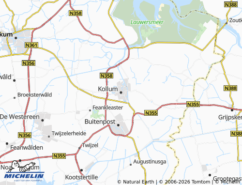MICHELIN Kollum map - ViaMichelin