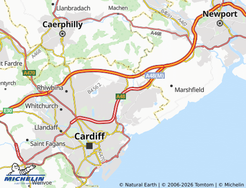 Mappa MICHELIN Pentwyn - ViaMichelin