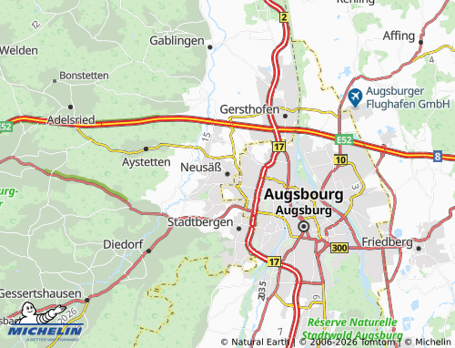 MICHELIN Neusäß map - ViaMichelin