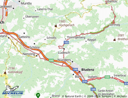 Mappa MICHELIN Ludesch - ViaMichelin