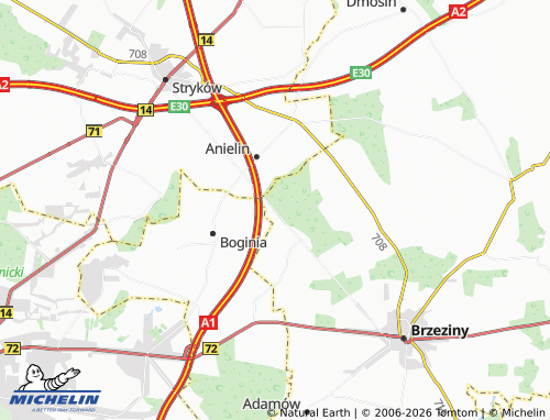 MICHELIN-Landkarte Janinów - ViaMichelin