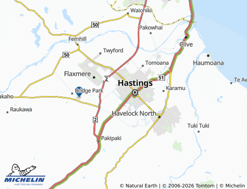 Mapa MICHELIN Raureka - ViaMichelin