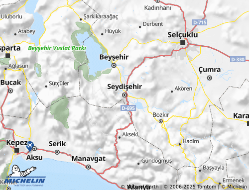 MICHELIN-Landkarte Seydişehir - ViaMichelin