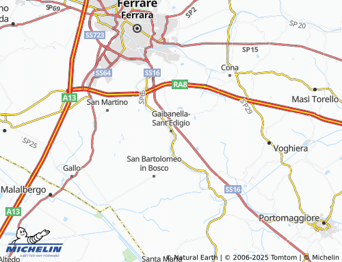 Mapa MICHELIN Gaibanella-Sant'Edigio - ViaMichelin