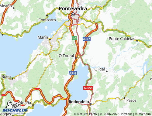 Mapa MICHELIN O Toural - ViaMichelin