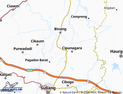 MICHELIN Neglasari map - ViaMichelin