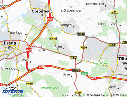 MICHELIN Rijen map - ViaMichelin