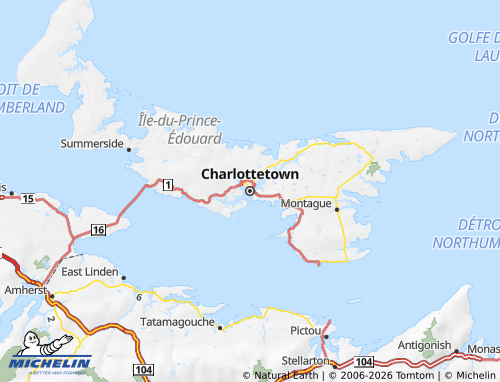 MICHELIN Prince Edward Island map - ViaMichelin