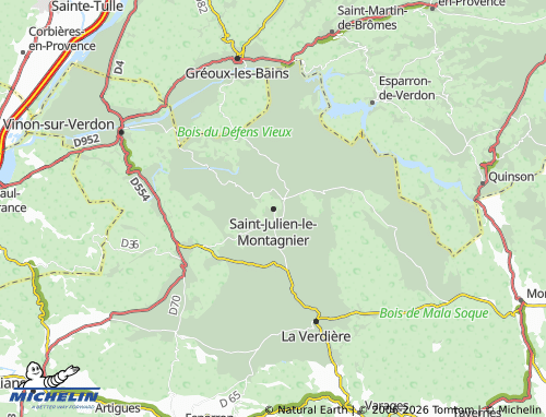 MICHELIN Saint-Julien-le-Montagnier map - ViaMichelin