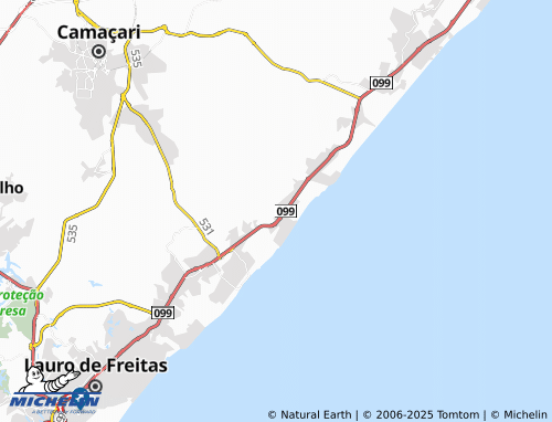 MICHELIN Coqueiros de Arembepe map - ViaMichelin