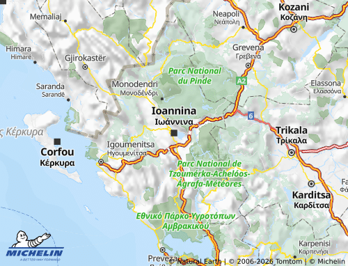 Carte MICHELIN Épire - ViaMichelin