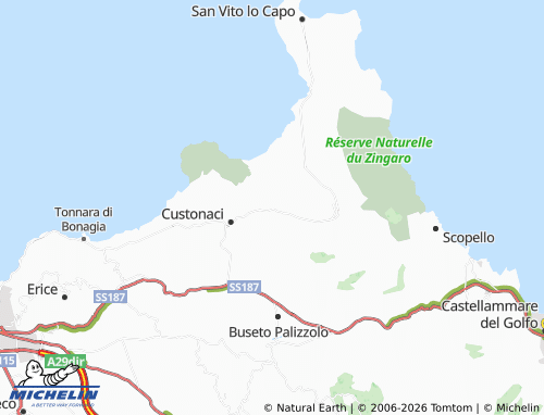 MICHELIN Purgatorio map - ViaMichelin