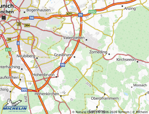 Kaart MICHELIN Grasbrunn - ViaMichelin