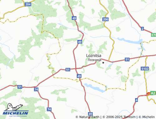 MICHELIN Trapishte map - ViaMichelin