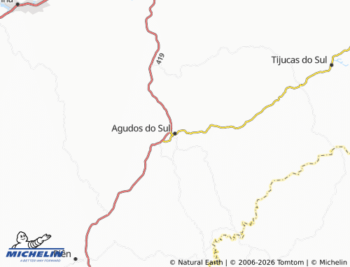 Mapa MICHELIN Agudos do Sul - ViaMichelin