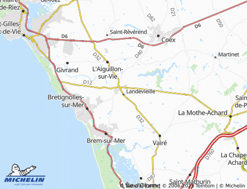MICHELIN Landevieille map - ViaMichelin