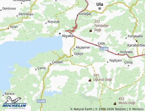 Mapa MICHELIN Gökçe - ViaMichelin