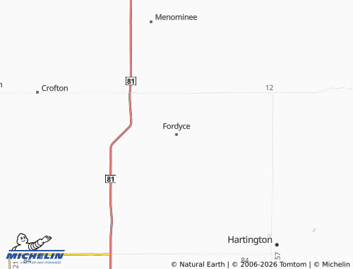 Kaart MICHELIN Fordyce - ViaMichelin