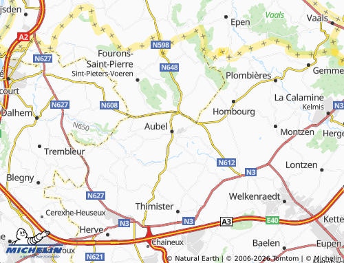 Mappa MICHELIN Aubel - ViaMichelin