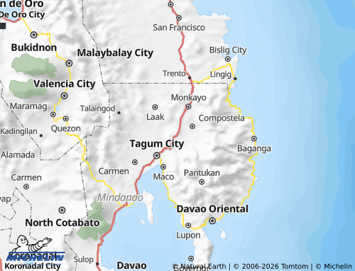 MICHELIN Davao del Norte map - ViaMichelin