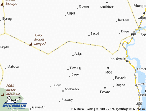 MICHELIN Aciga map - ViaMichelin