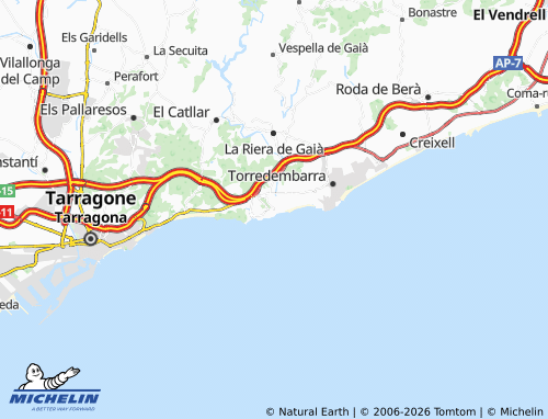 Carte MICHELIN Tamarit - ViaMichelin