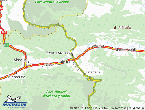 Mappa MICHELIN Etxarri Aranatz - ViaMichelin