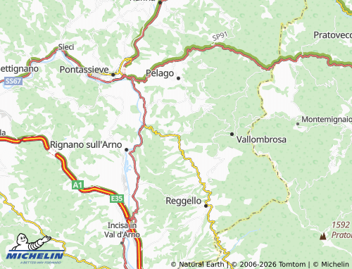 MICHELIN Donnini map - ViaMichelin