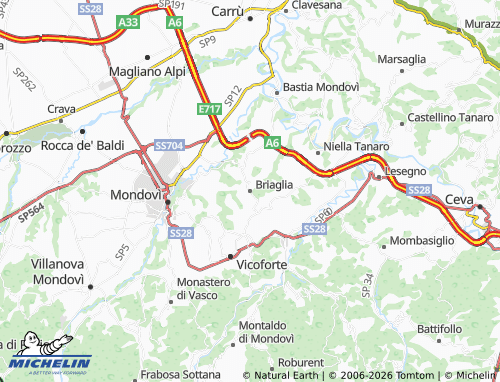 Mapa MICHELIN Briaglia - ViaMichelin