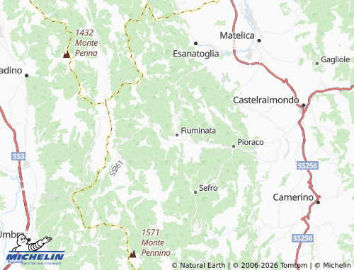 MICHELIN Fiuminata map - ViaMichelin